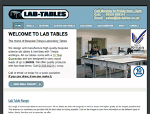 Tablet Screenshot of lab-tables.co.uk